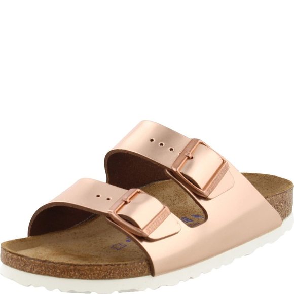 BIRKENSTOCK WOMEN'S ARIZONA SOFT FOOTBED SANDALS, METALLIC COPPER, 9 - Picture 2 of 6